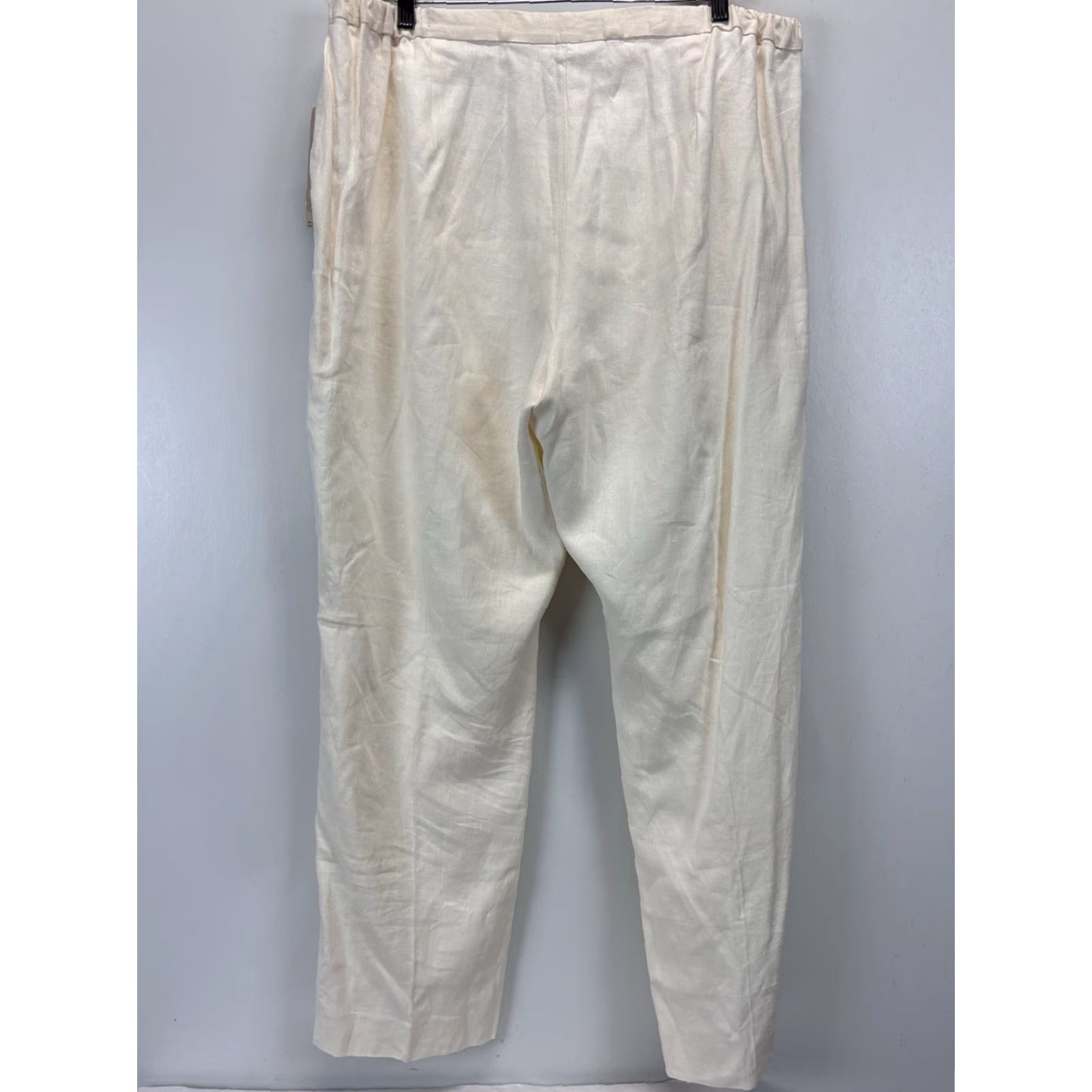 Ralph Lauren Lauren Ralph Lauren Linen Pants Womens 20W Plus Ivory Dress Pants Career Wear Size 42" / US 20 - 3 Thumbnail