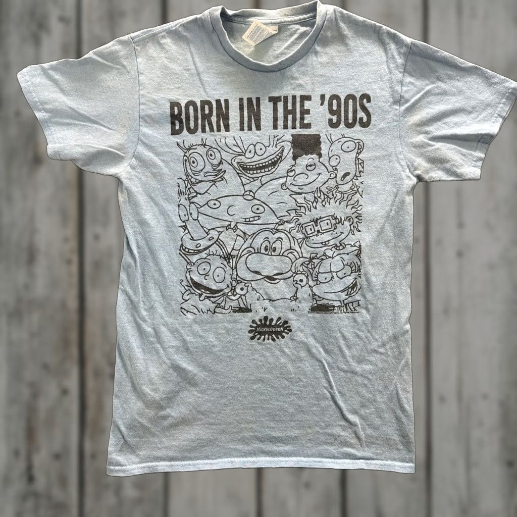Nickelodeon VINTAGE Nickelodeon Shirt Rugrats Ren & Stimpy 90s Cartoon Tee Mens Small Blue Adult Small Size US S / EU 44-46 / 1 - 1 Thumbnail