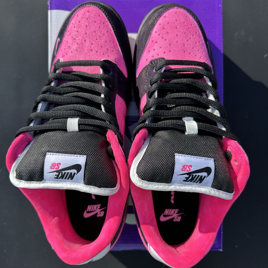 Nike Sb Dunk Custom Night Blossom Suede - Black/Pink Size 10