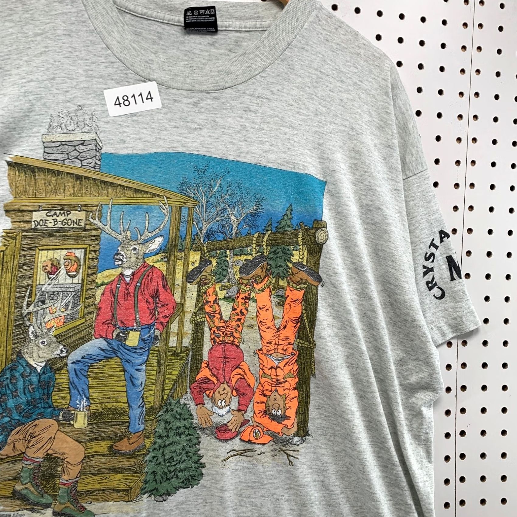 Fruit Of The Loom VINTAGE Nike Shirt Mens 2XL Gray Funny Hunting Deer Humour T-Shirt Size US XXL / EU 58 / 5 - 7 Thumbnail