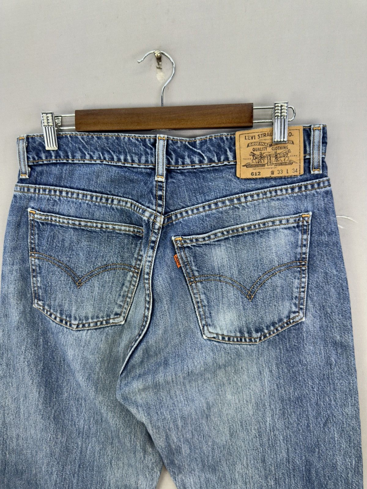 Levi's Vintage 90’s Levi’s 612 Orange Tab Distressed Jeans Size US 32 / EU 48 - 6 Thumbnail