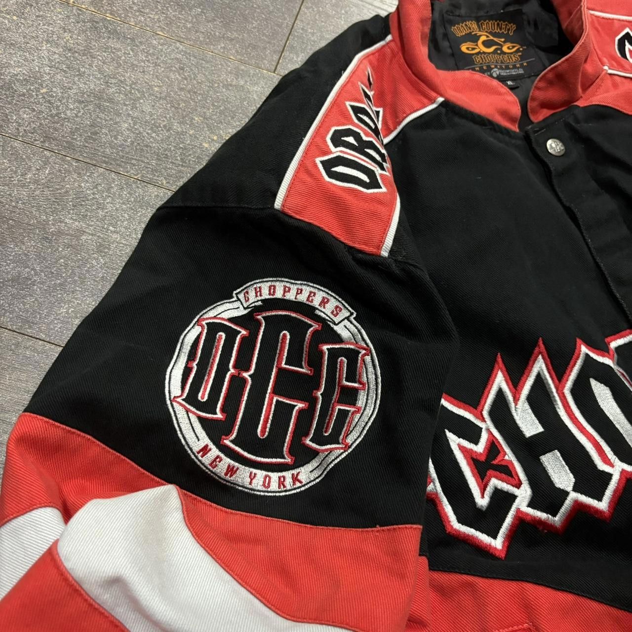 Designer Vintage Orange County Choppers Embroidered Racing Jacket XL Size US XL / EU 56 / 4 - 4 Thumbnail