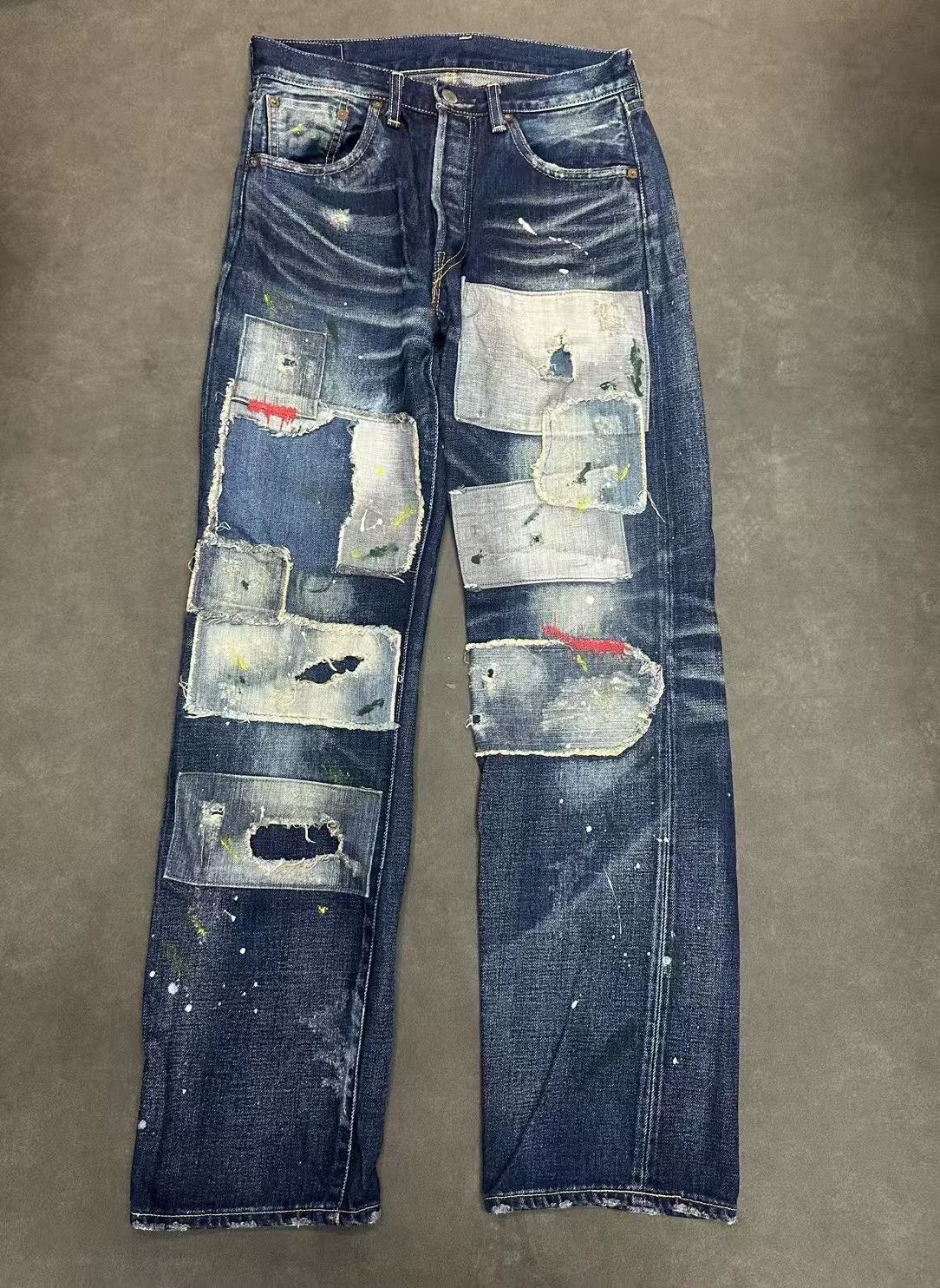 Levi's Levi's LVC 55501-0061 Patch Washed Splatter Painted Jeans Size US 31 - 1 Thumbnail