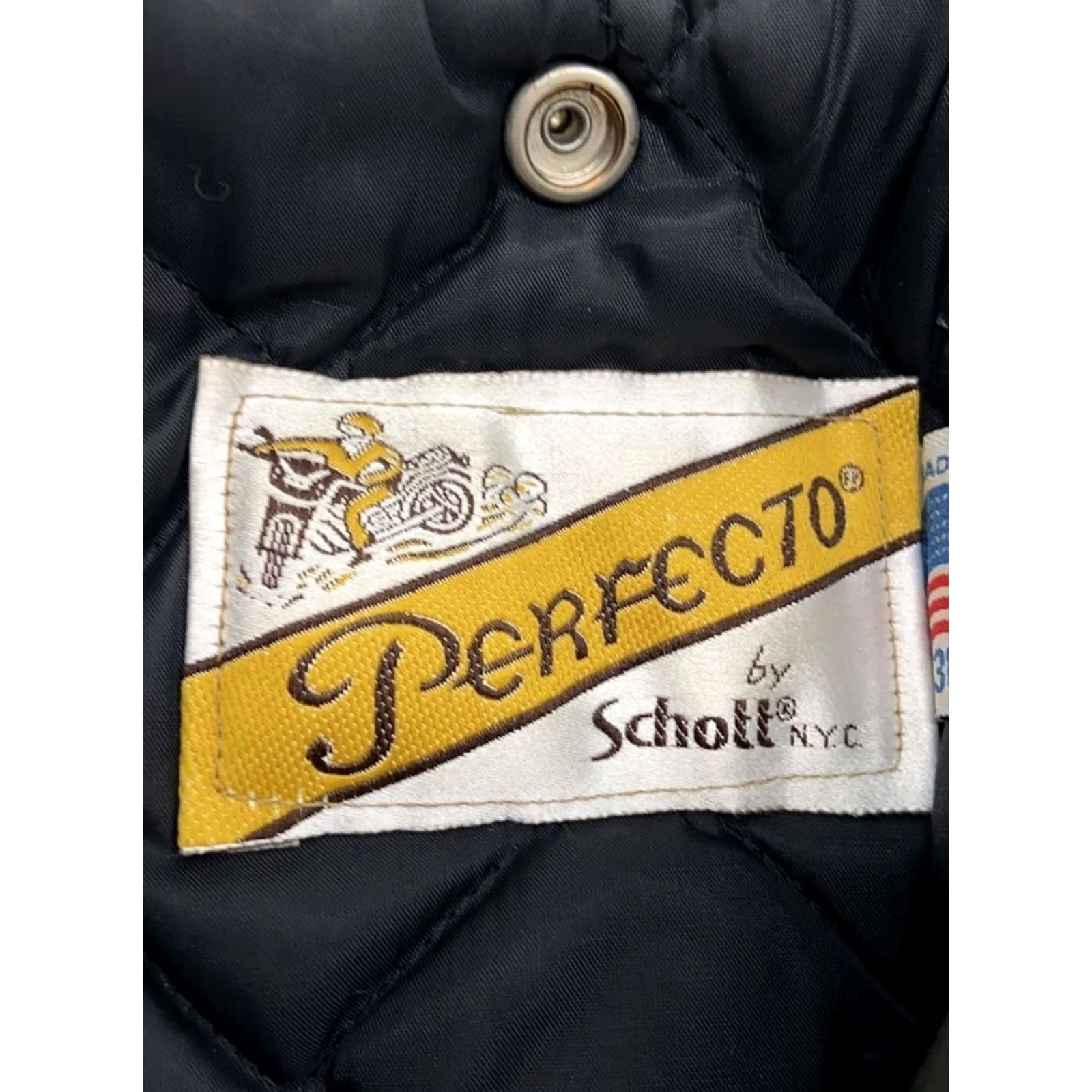 Schott VINTAGE Schott Perfecto Double Leather Riders Jacket 36 Black Mens Jacket Short Leather Bike 80s 90s Size US XXS / EU 40 - 3 Thumbnail