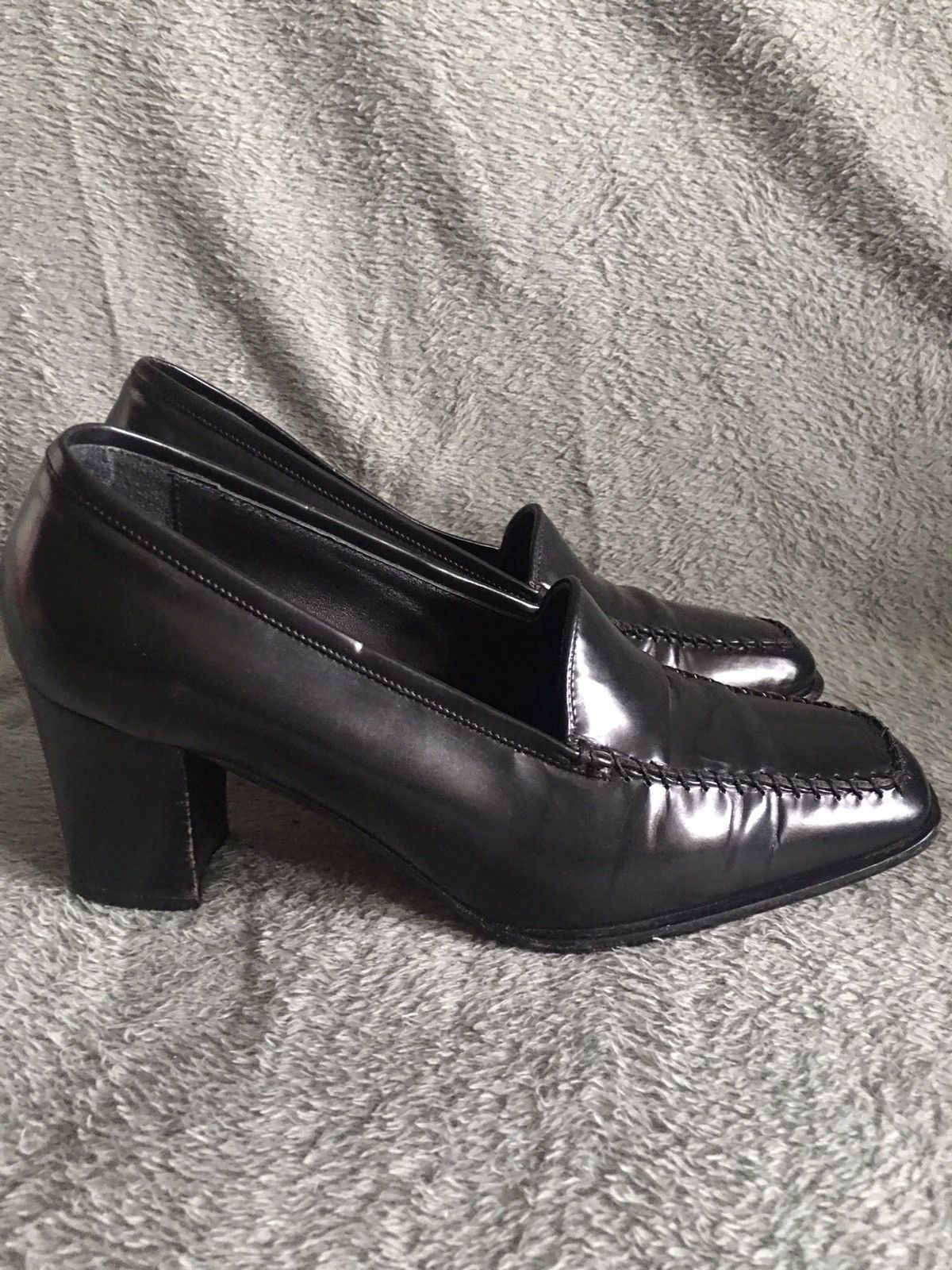 Jil Sander Jil Sander Black Leather Block Heels Pumps EU 38 Size US 8 / IT 38 - 5 Thumbnail