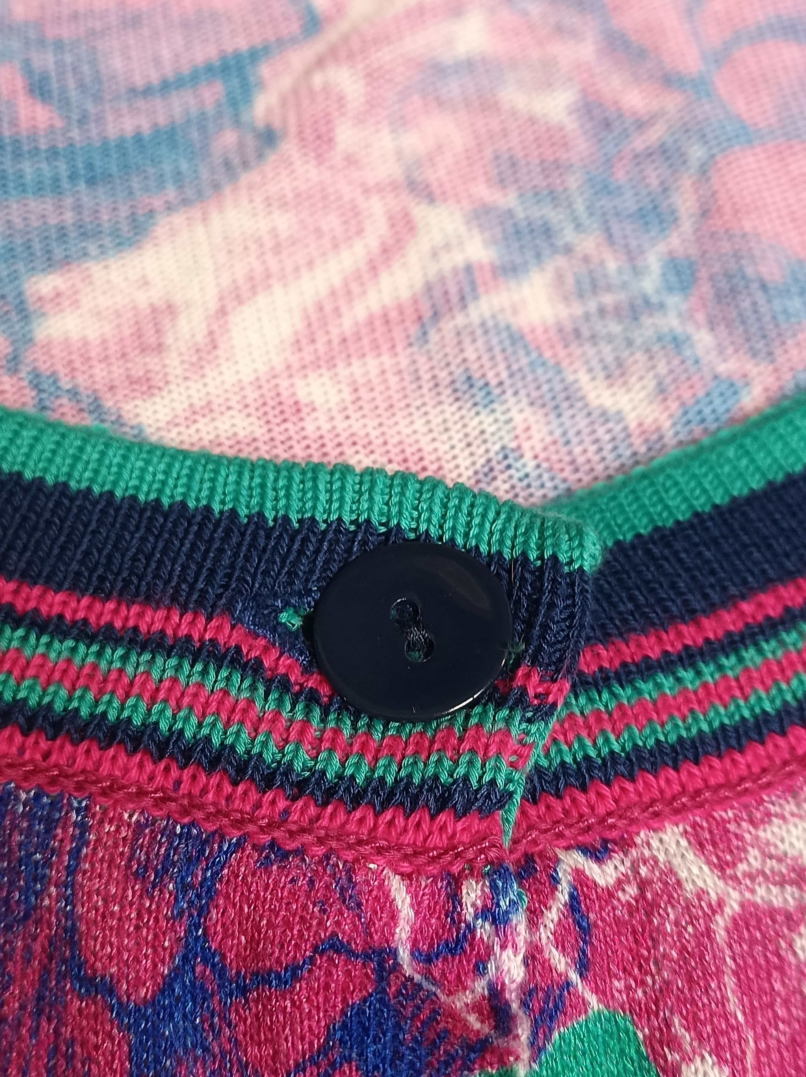 Japanese Brand IVKO Printed Cardigan Jungle Motif Pink Size XXL/3XL Size XXL / US 16-18 / IT 52-54 - 6 Thumbnail