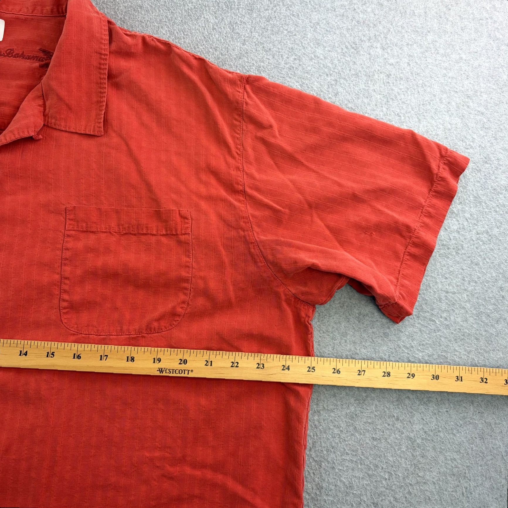 Tommy Bahama Tommy Bahama Shirt Mens XL Orange Silk Solid Short Sleeve Button Front Casual Size US XL / EU 56 / 4 - 2 Thumbnail