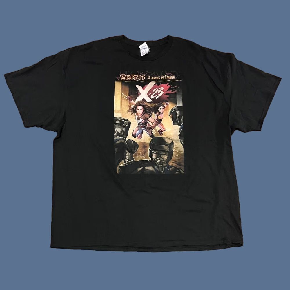 Vintage Marvel X-23 Laura Kinney Wolverine Shirt Men’s 4XL Black Shirt Mens 4XL Black Graphic Print Jersey Crew Neck Short Sleeve X-23 Logo Marvel Comics Size US XXL / EU 58 / 5 - 1 Thumbnail