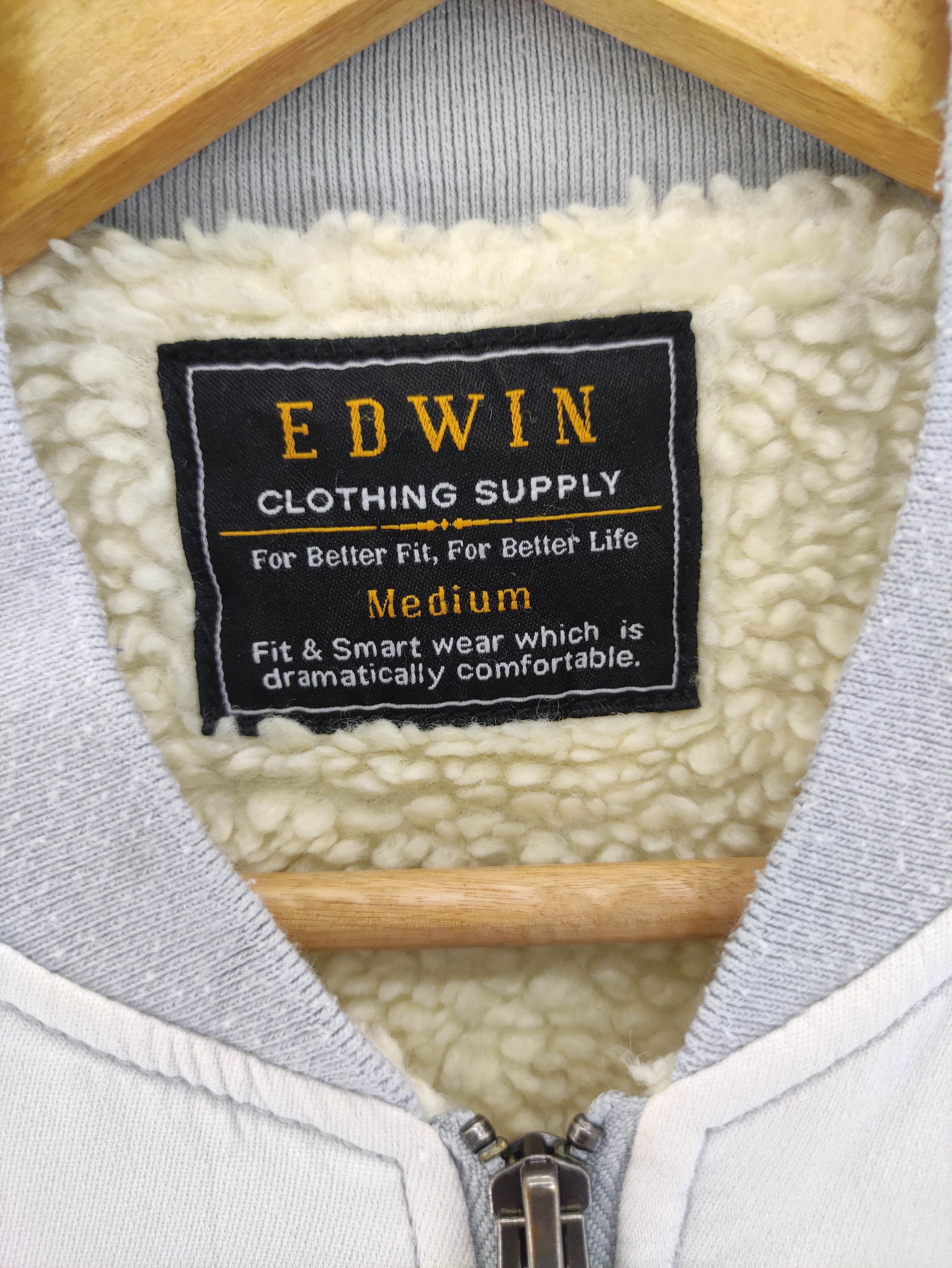 Edwin Vintage Edwin Bomber Jacket Lined Sherpa Zipper Size US M / EU 48-50 / 2 - 4 Thumbnail