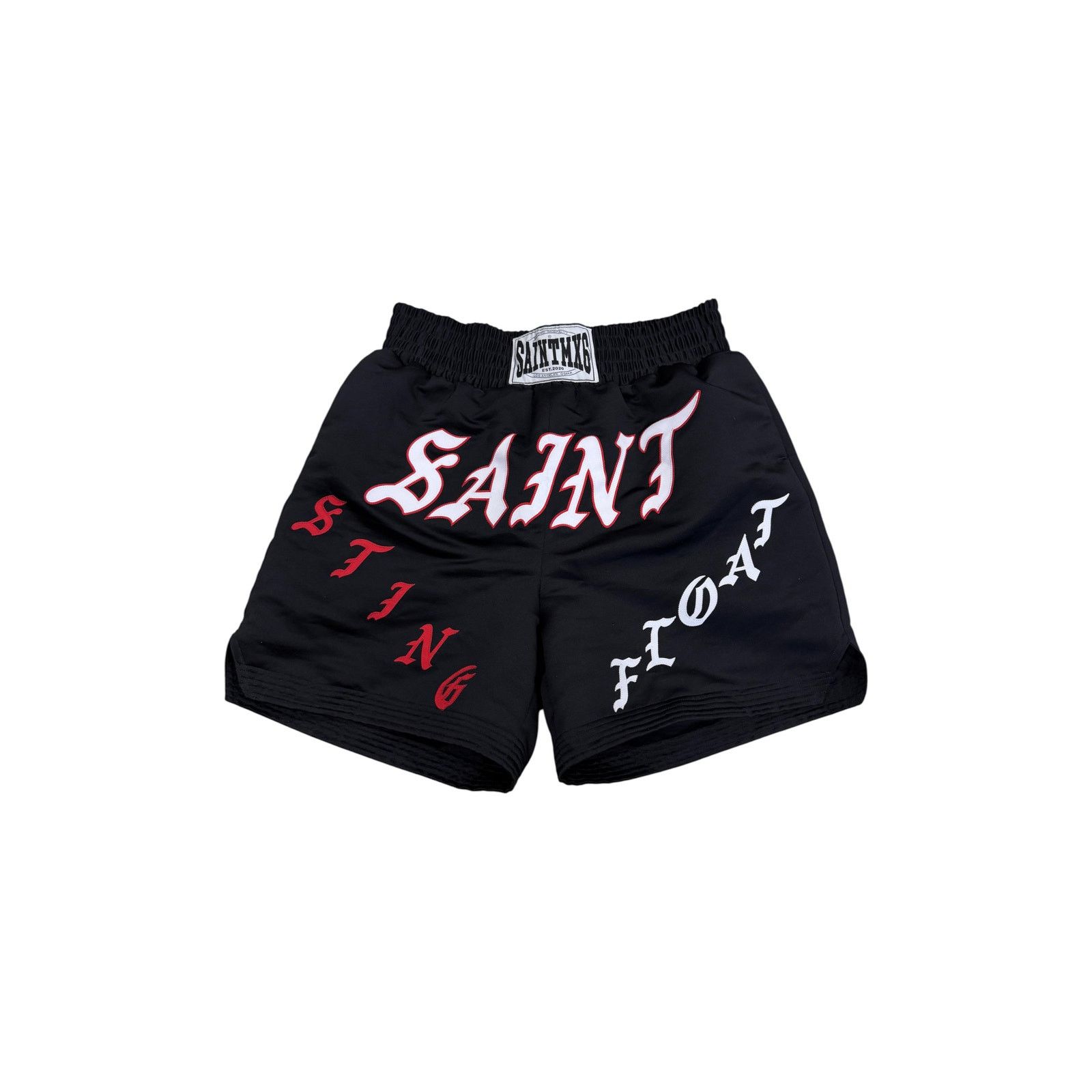 Saint Michael Saint Michael Black & Red Satin Boxing Shorts Size US 36 / EU 52 - 1 Thumbnail