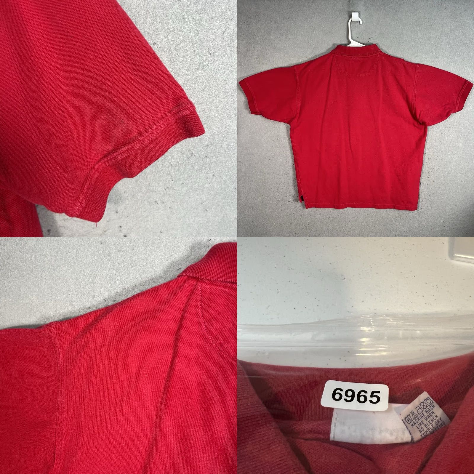 Reebok VINTAGE Reebok Classic Logo Polo Shirt Mens Adult Large Red Cotton Polo Size US L / EU 52-54 / 3 - 8 Thumbnail