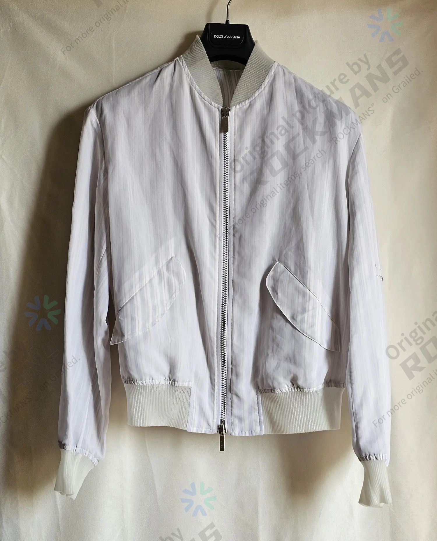Dior Dior Men's White Silk Organza Bomber Jacket (Rare) Size 48 Size US M / EU 48-50 / 2 - 1 Thumbnail