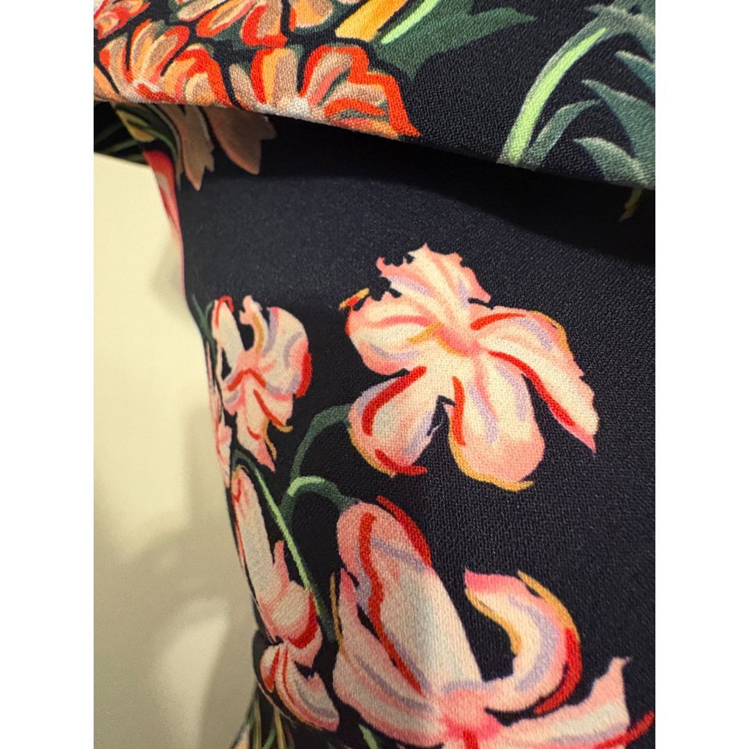 Peter Pilotto Peter Pilotto Blue Floral Print V-Neck Long A-Line Dress Size M / US 6-8 / IT 42-44 - 14 Thumbnail