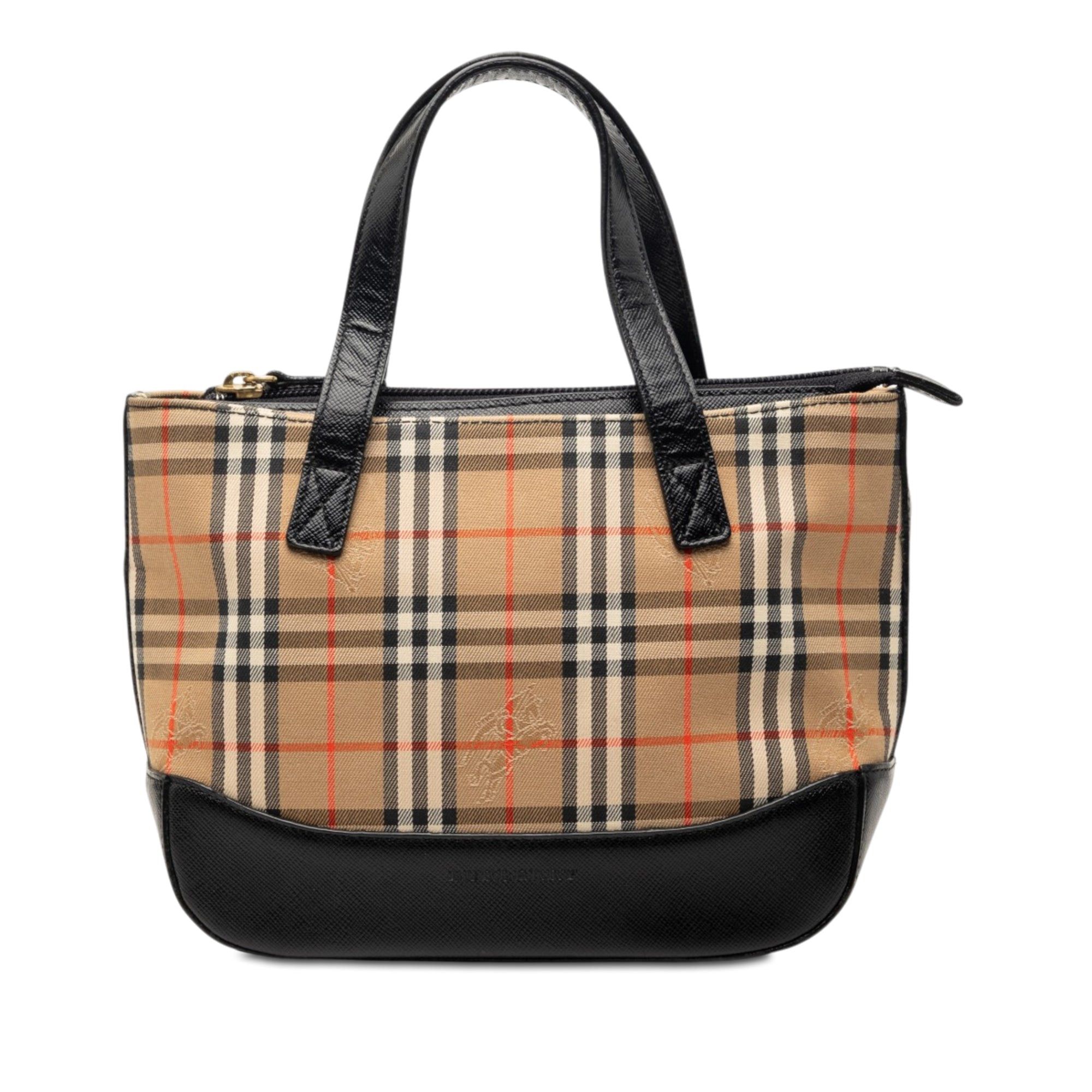Burberry Haymarket Check Canvas Handbag Size ONE SIZE - 1 Thumbnail