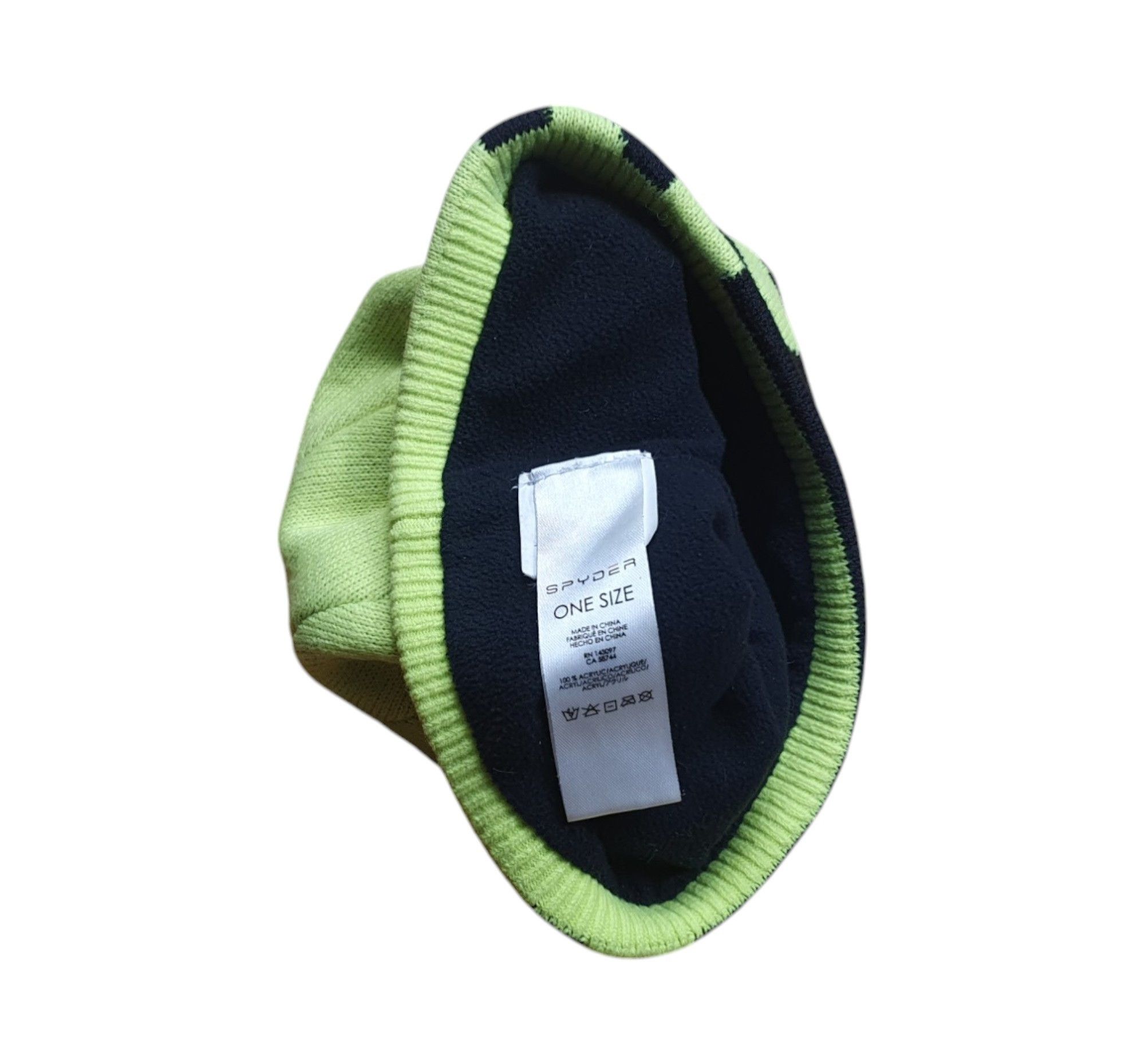 Spyder Spyder Black & Neon Ski Winter Beanie Hat Size ONE SIZE - 4 Thumbnail