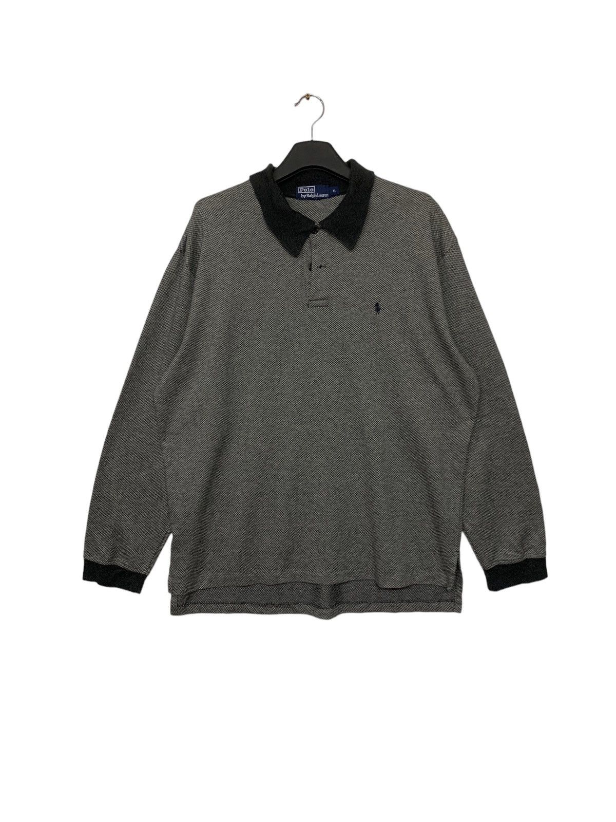 image of Polo Ralph Lauren Vintage Polo By Ralph Laurent Small Logo Longsleeve in Grey, Men's (Size XL)