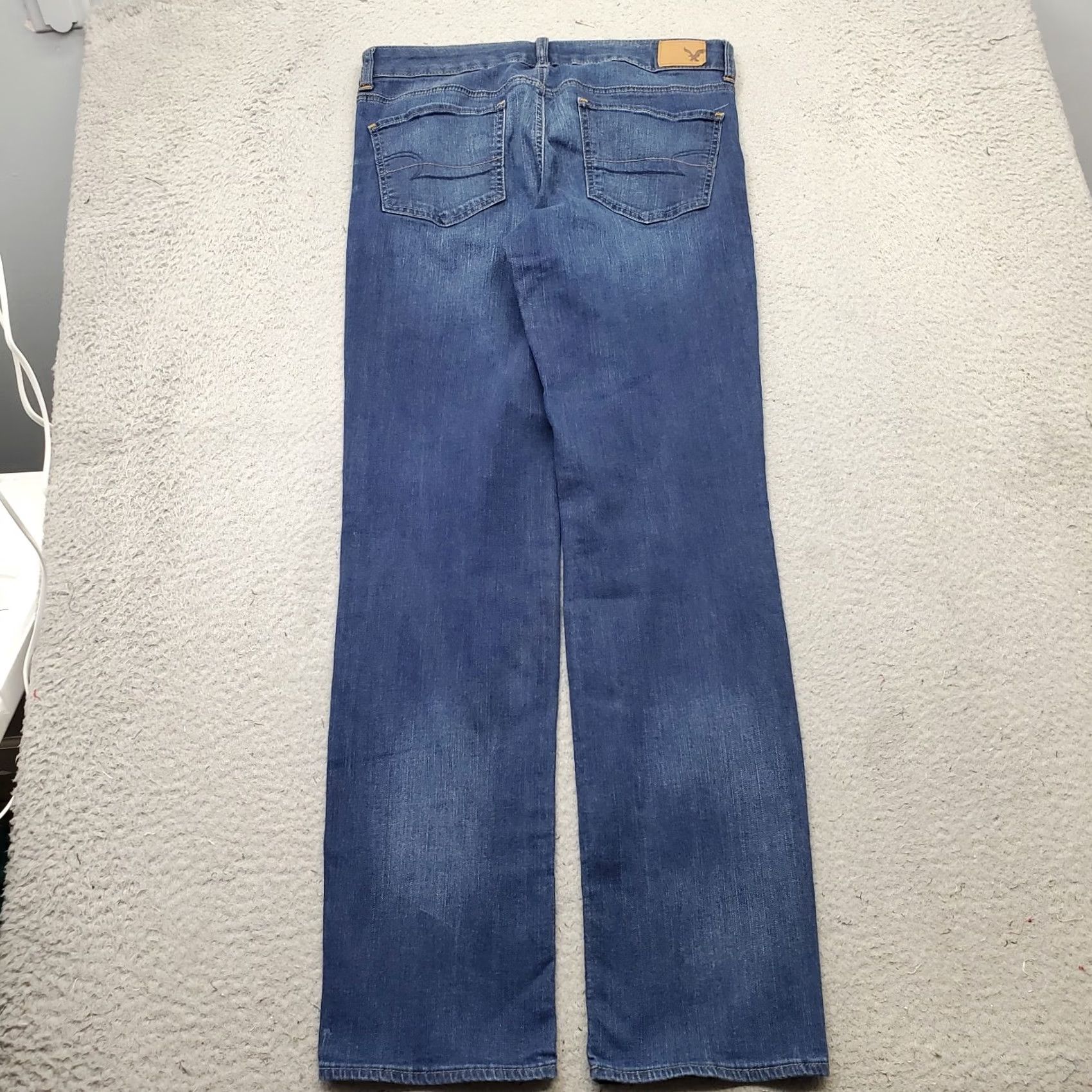 American Eagle Outfitters American Eagle Outfitters Jeans Womens 10 Blue Denim Super Stretch Straight Leg Size 32" / US 10 / IT 46 - 2 Thumbnail