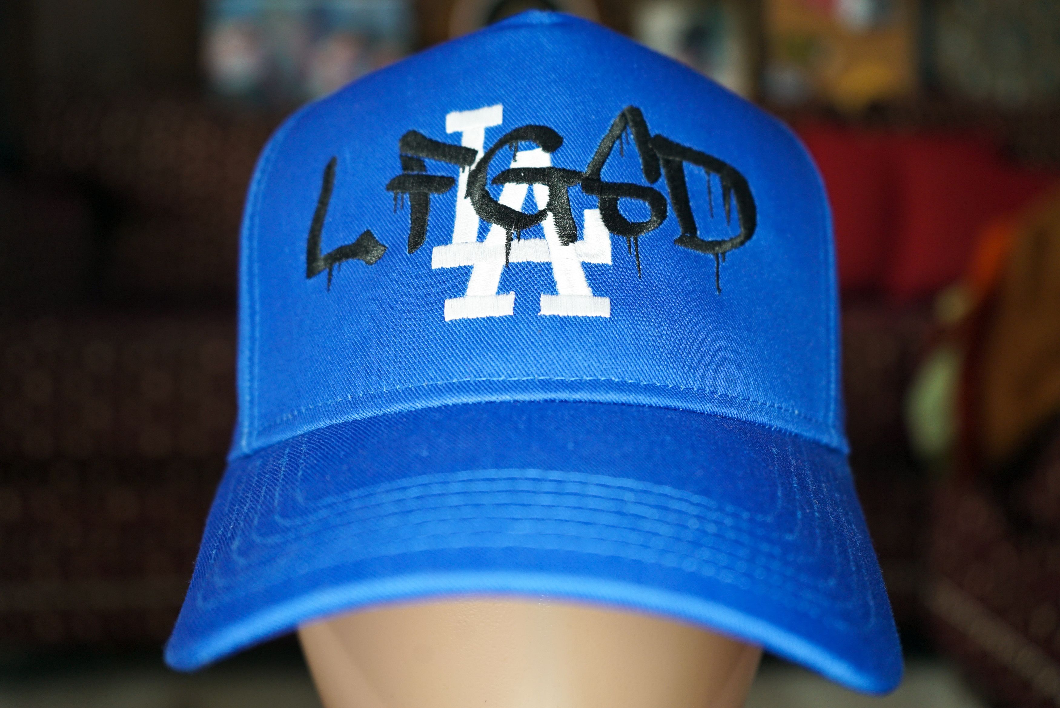 Handmade LFGSD San Diego Padres Graffiti Over Los Angeles Dodgers Hat Size ONE SIZE - 1 Thumbnail