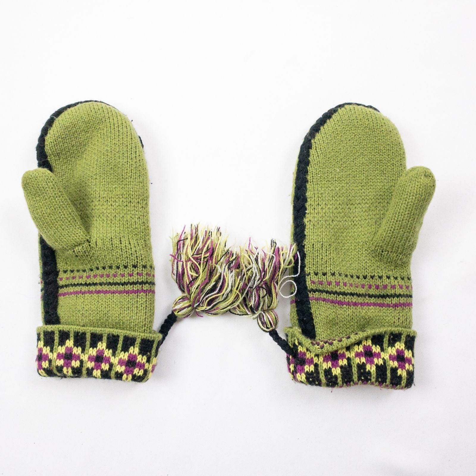 Other Anthropologie Green Patterned Mittens Womens One Size Size ONE SIZE - 7 Thumbnail