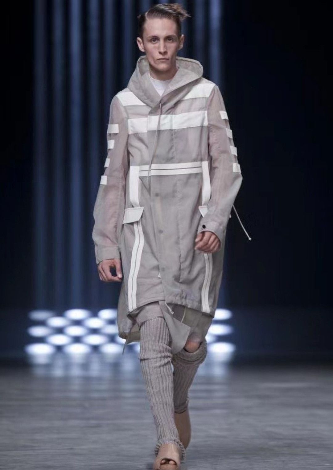 Rick Owens Rick Owens 13ss show sheer webbing fishtail coat Size US M / EU 48-50 / 2 - 2 Thumbnail