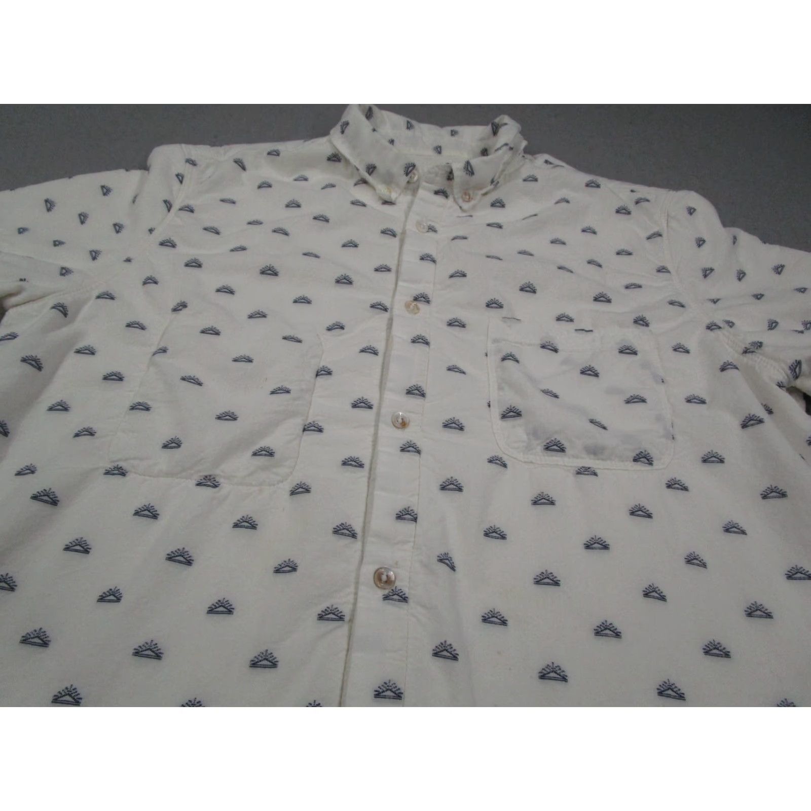 Vintage California Cowboy Shirt Mens XL White Short Sleeve Button-Up Lined Pockets Beach Surf Geometric Pattern Casual Travel 90s? Size US XL / EU 56 / 4 - 2 Thumbnail