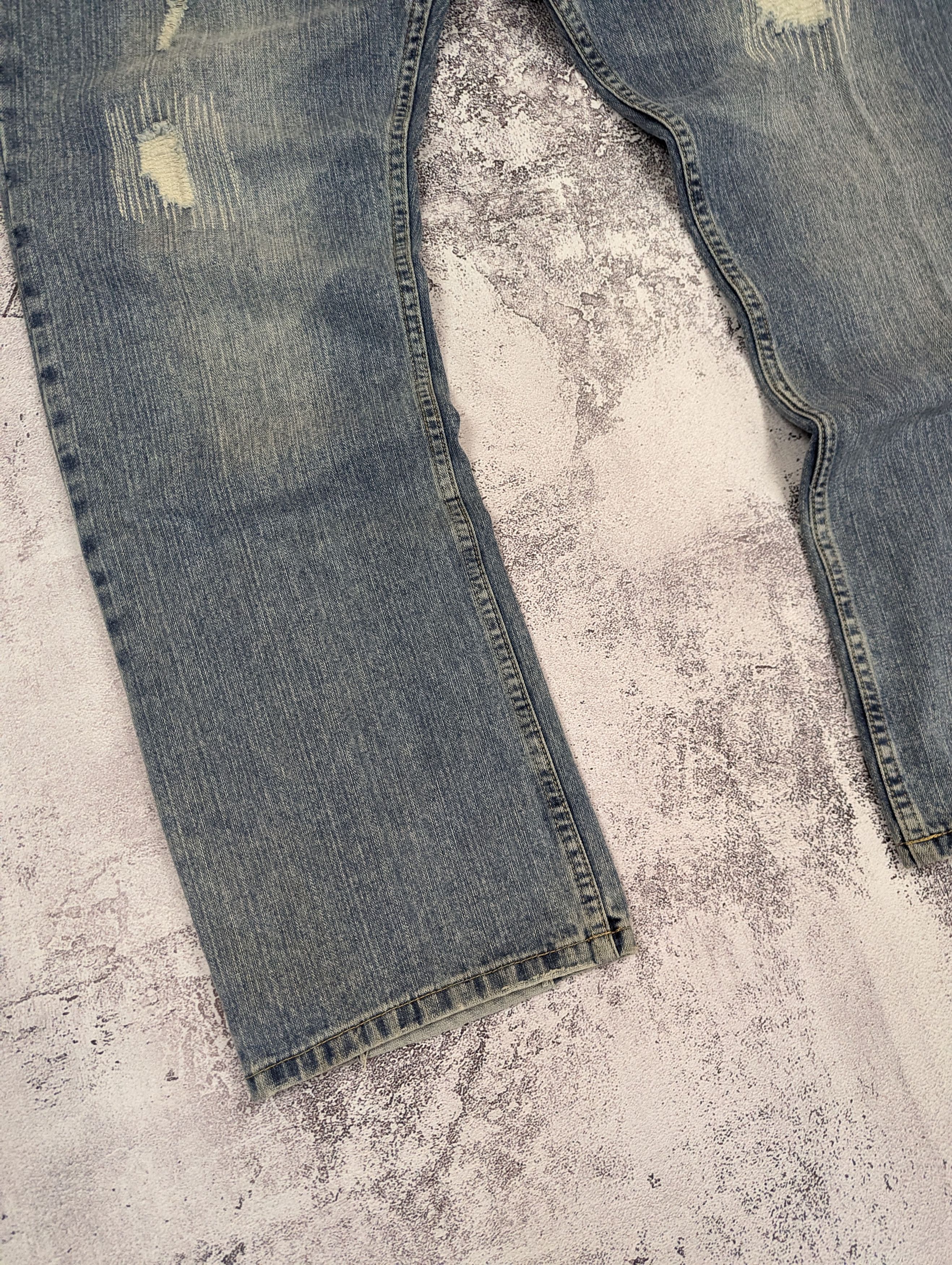Japanese Brand Osaka Tiger Japanese Distressed Light Blue Jeans Mens Sz 38R Size US 38 / EU 54 - 12 Thumbnail