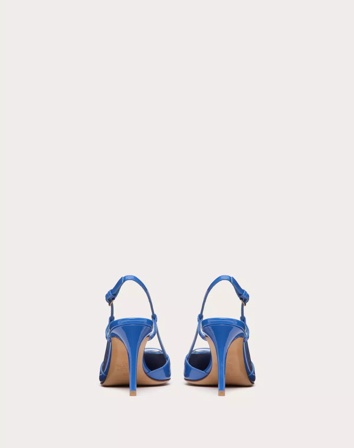 Valentino o1s1wg110625 Vlogo Signature Leather Slingback Pump in Blue Size US 8 / IT 38 - 3 Thumbnail