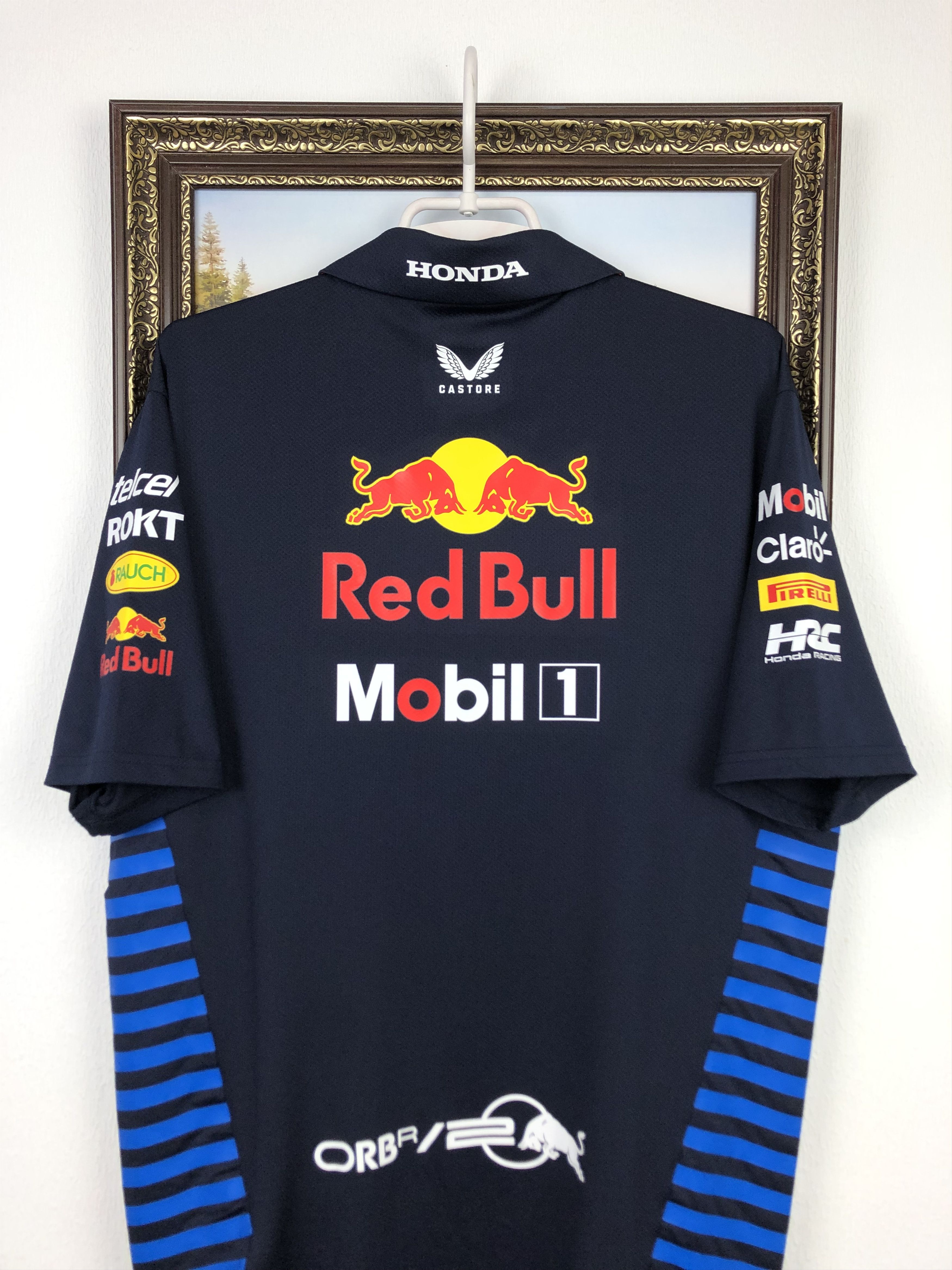 Castore Castore Navy Red Bull Racing 2024 Team Polo F1 Shirt Tee Size US L / EU 52-54 / 3 - 13 Thumbnail