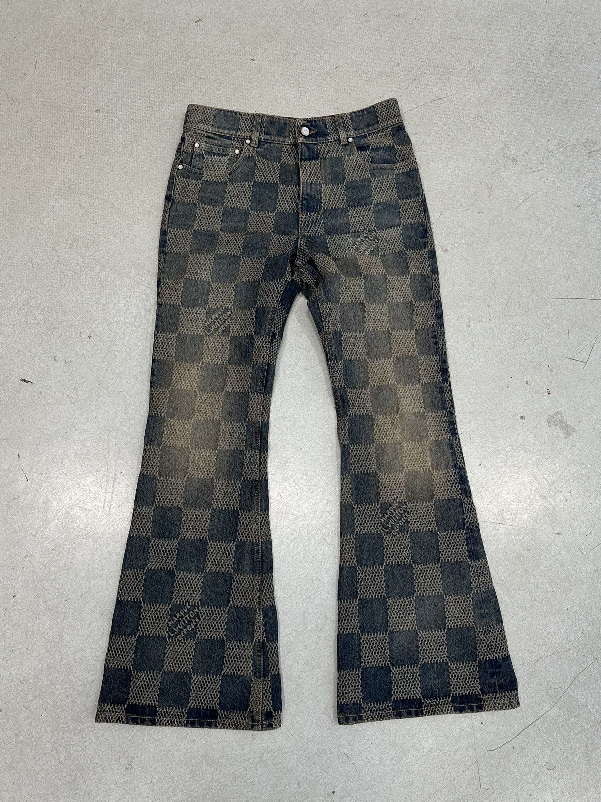 Louis Vuitton Louis Vuitton Damier Flared Jeans Size US 42 / EU 58 - 1 Thumbnail