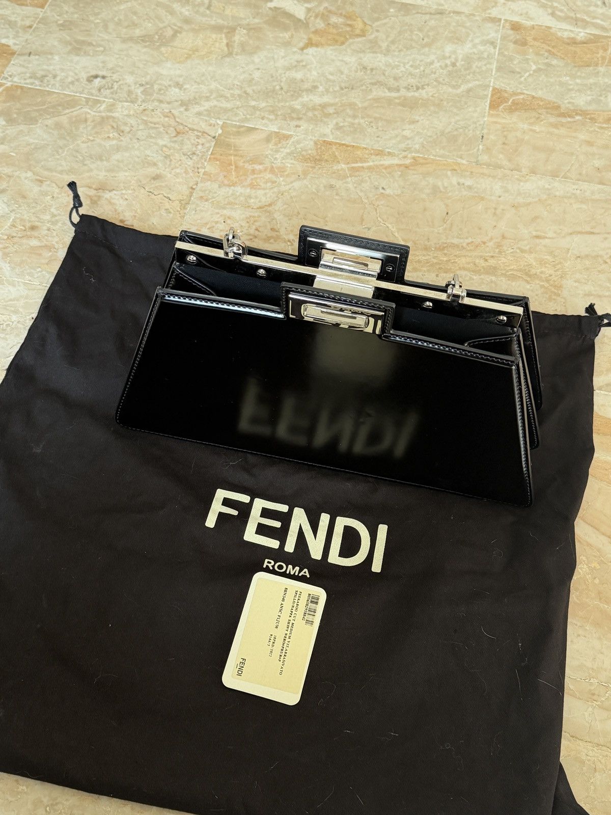 Fendi Peekaboo Cut leather handbag Size ONE SIZE - 12 Thumbnail