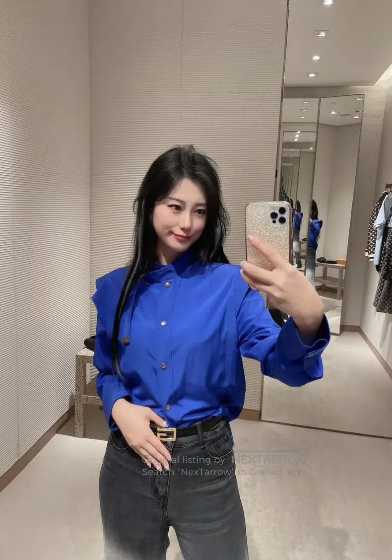 Louis Vuitton Louis Vuitton Klein Blue Single Breasted Long Sleeve Shirt Size XS / US 0-2 / IT 36-38 - 7 Thumbnail