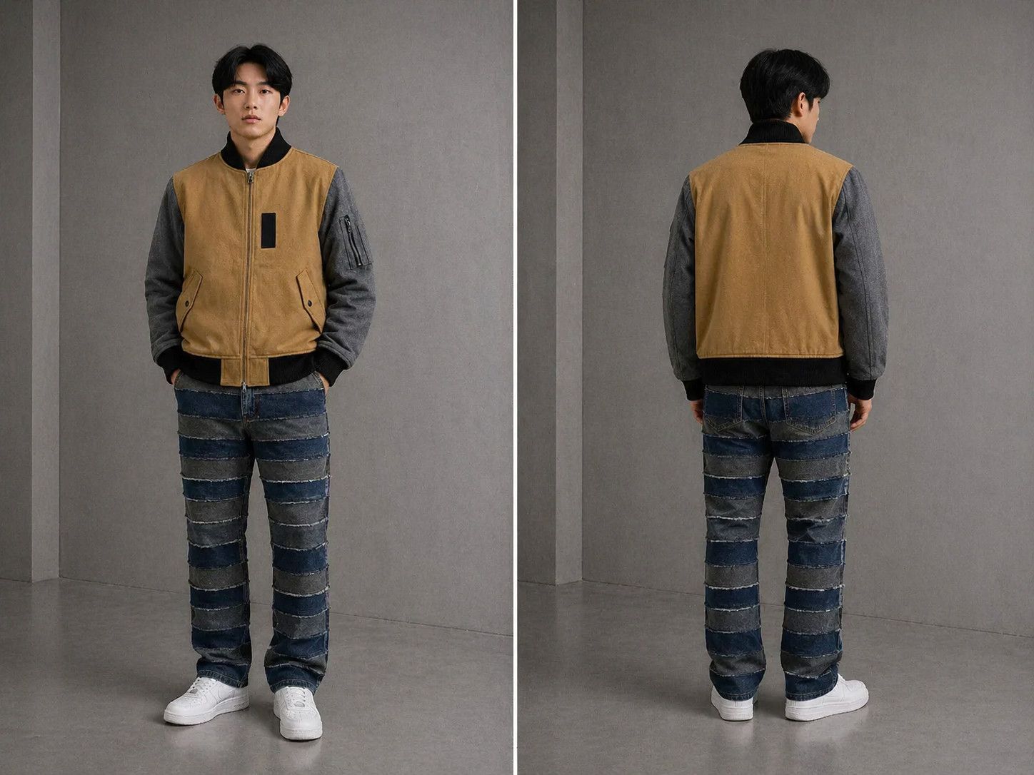 Tete Homme SS18 Wool Blend Varsity Jacket Tete Homme Issey Miyake Size US S / EU 44-46 / 1 - 1 Thumbnail