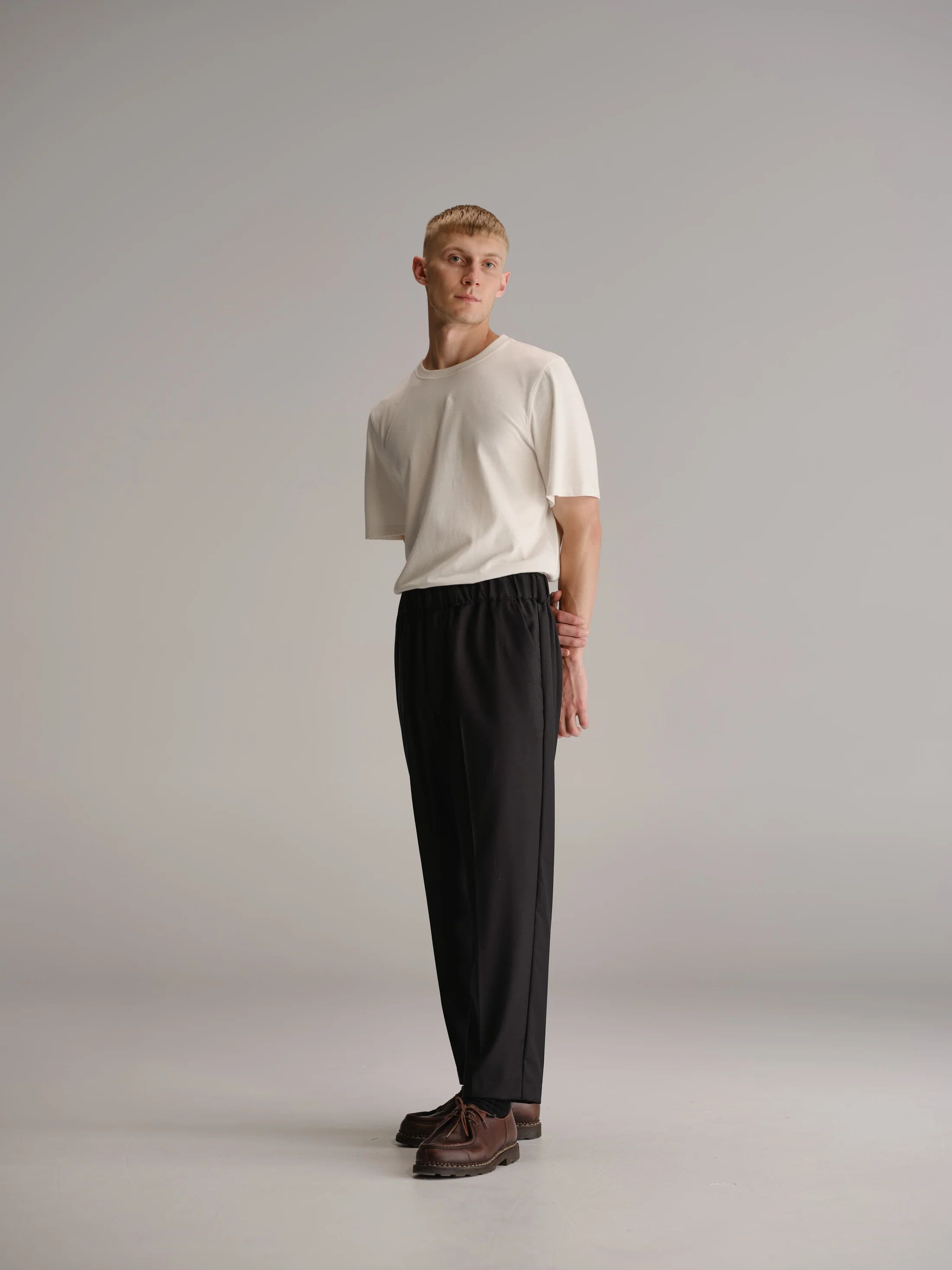 Other 💚 Thom Morison Elastic Trouser Pant Black Medium NEW Size US 32 / EU 48 - 4 Thumbnail