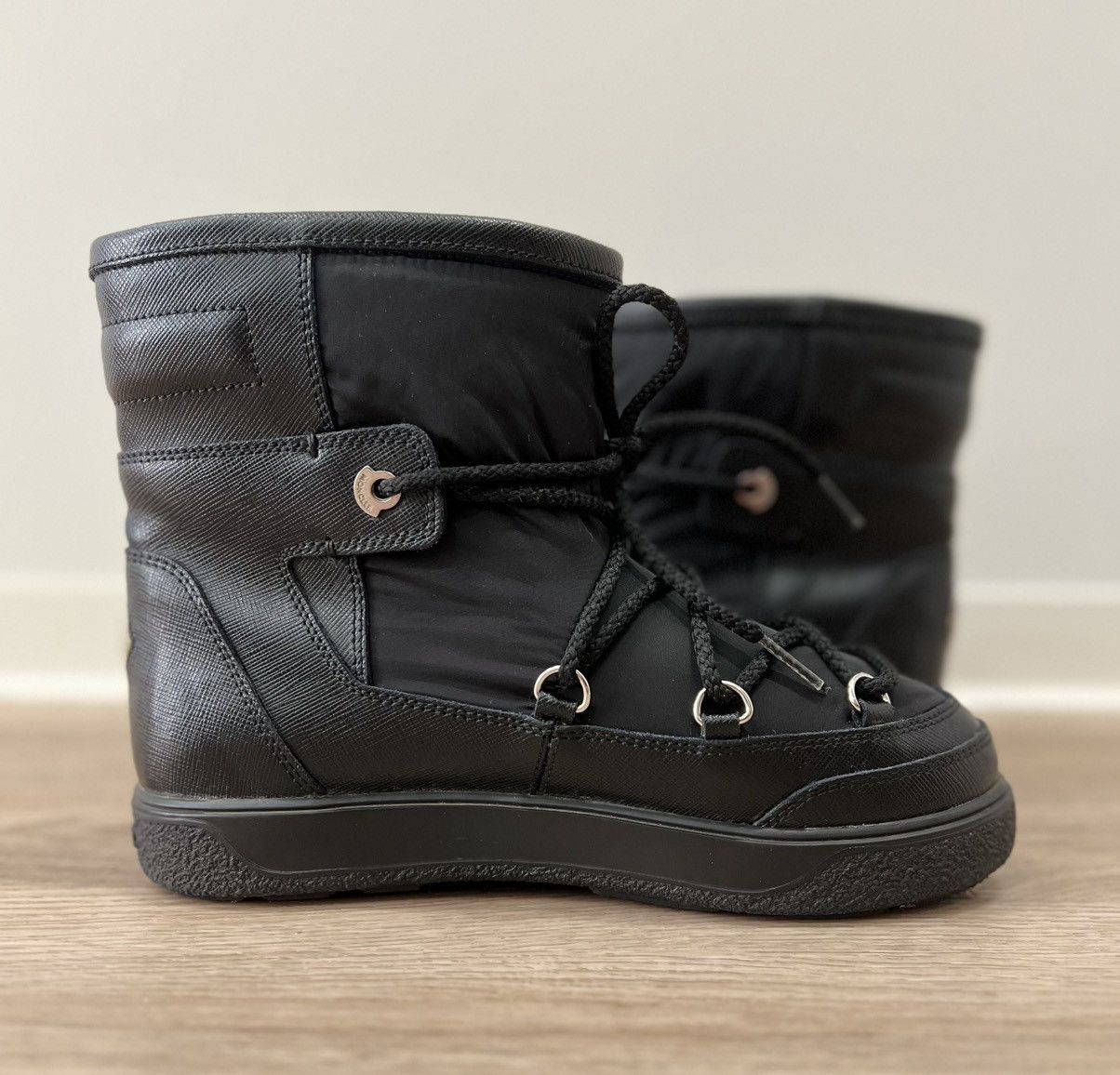 Moncler Moncler Fanny Apres Ski Black Snow Moon Boots Size US 6 / IT 36 - 7 Thumbnail