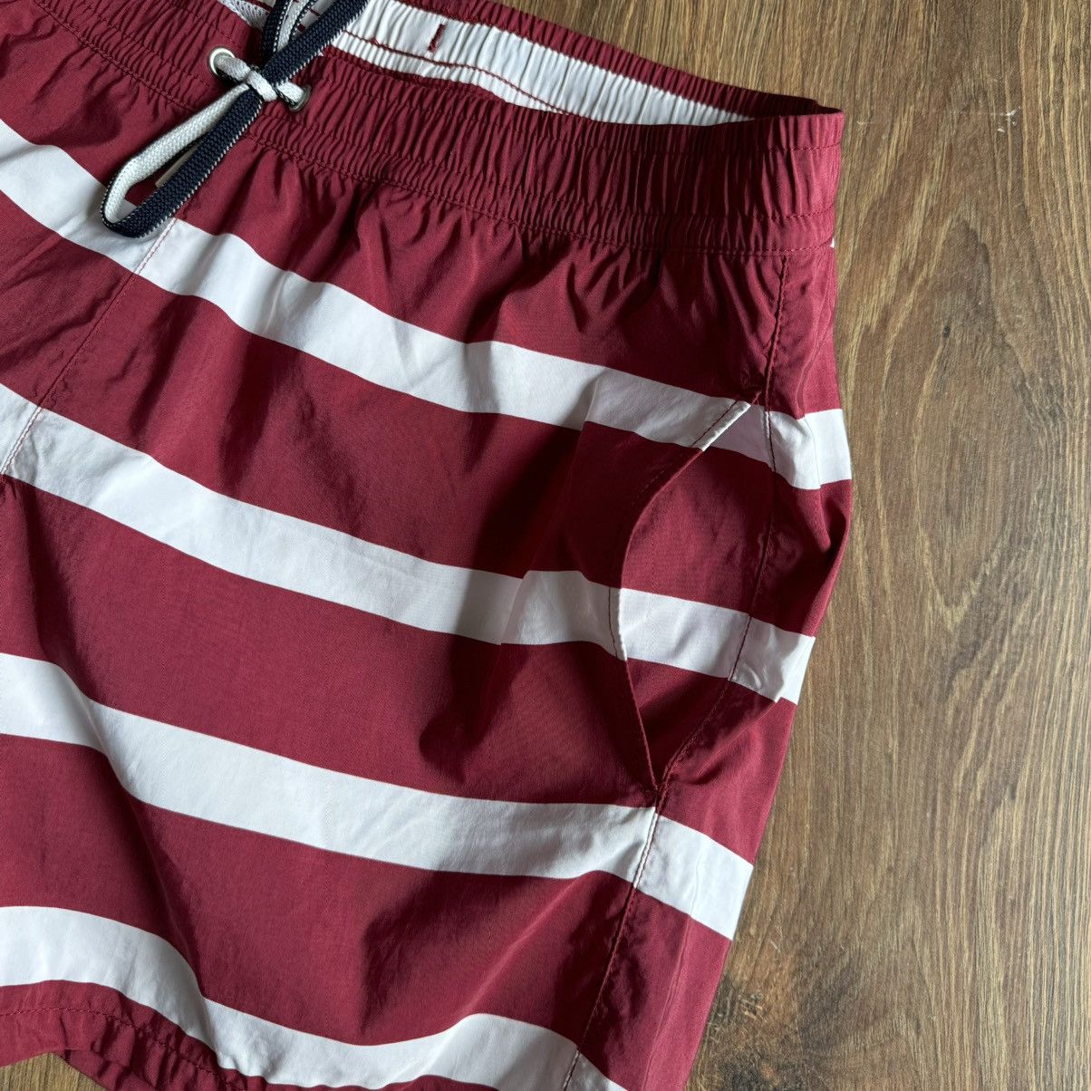 Lacoste Lacoste Striped Swim Shorts Men’s M White/Red Size US 32 / EU 48 - 3 Thumbnail