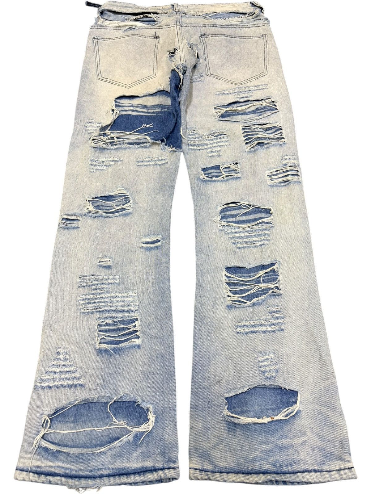 Tornado Mart Vintage Japanese Brand Heavy Distressed Flare Jeans Size US 32 / EU 48 - 2 Thumbnail