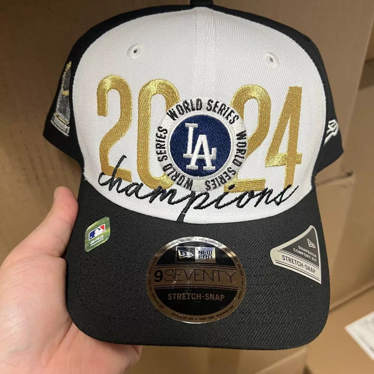New Era Los Angeles LA Dodgers Hat 2024 Champions Stretch Snap Back Size ONE SIZE - 1 Thumbnail
