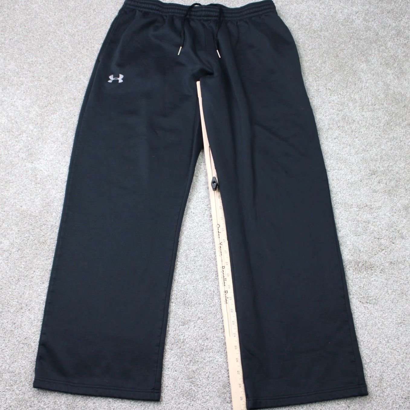 Under Armour Under Armour Pants Mens XL Black UA Loose Fit Drawstring Sweatpants Joggers Size US 36 / EU 52 - 3 Thumbnail