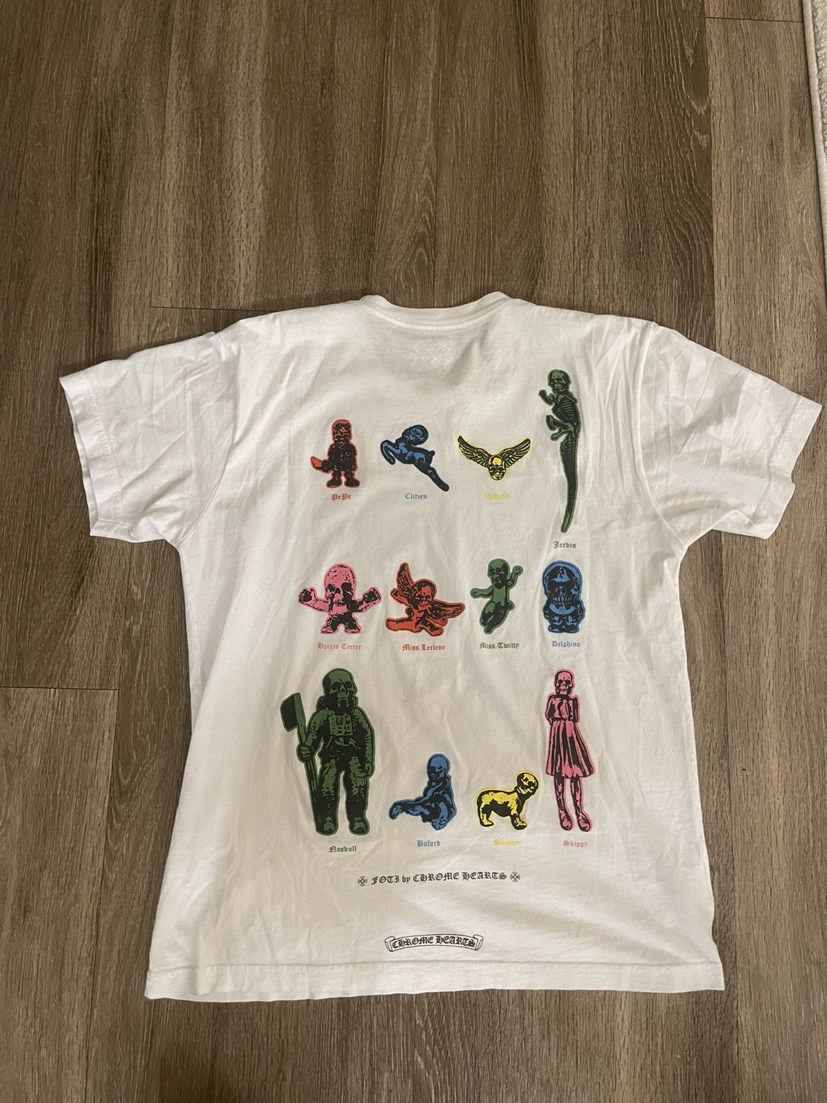 image of Chrome Hearts All Foti Characters T-Shirt in White, Men's (Size Large)