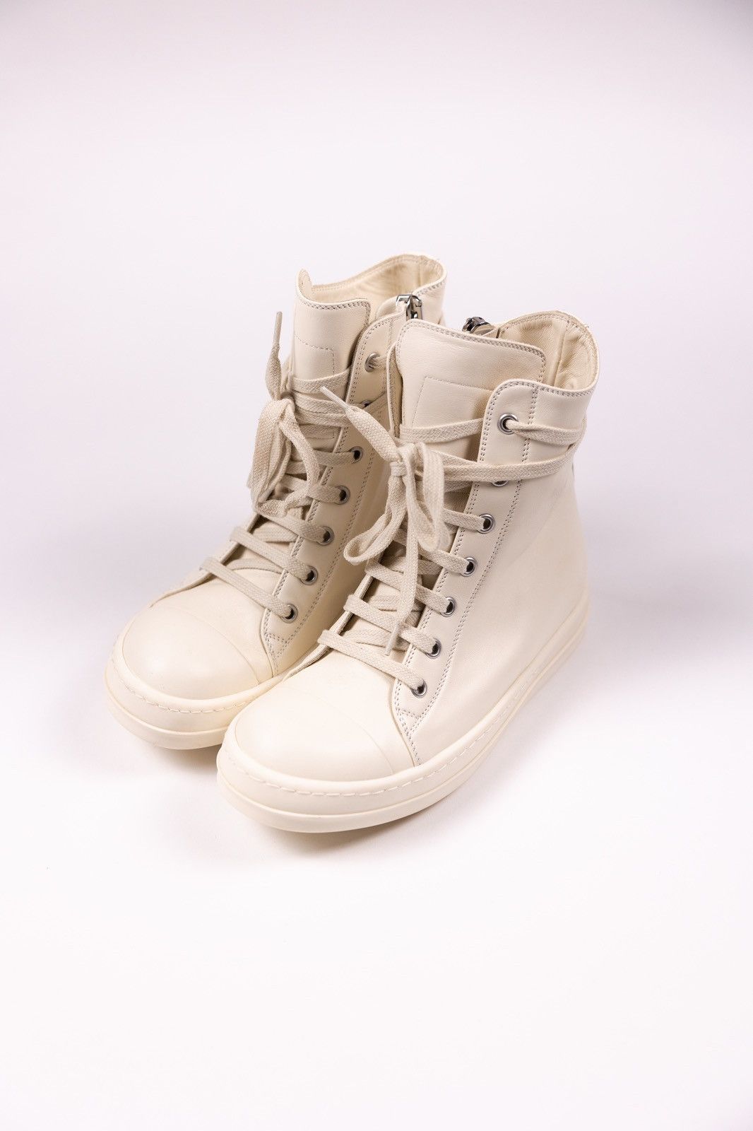 Rick Owens × Rick Owens Drkshdw Rick Owens DRKSHDW Leather High Top Sneakers Size US 5 / IT 35 - 1 Thumbnail