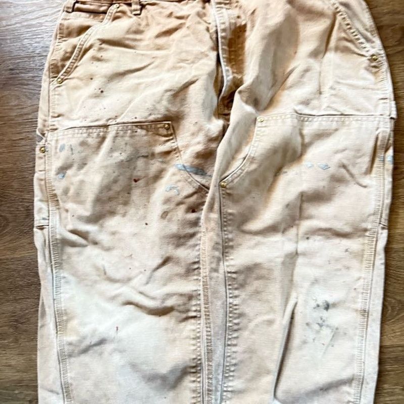 Carhartt Classic Worn Tan Carhartt Carpenter Pants 42x30 Size US 42 / EU 58 - 2 Thumbnail