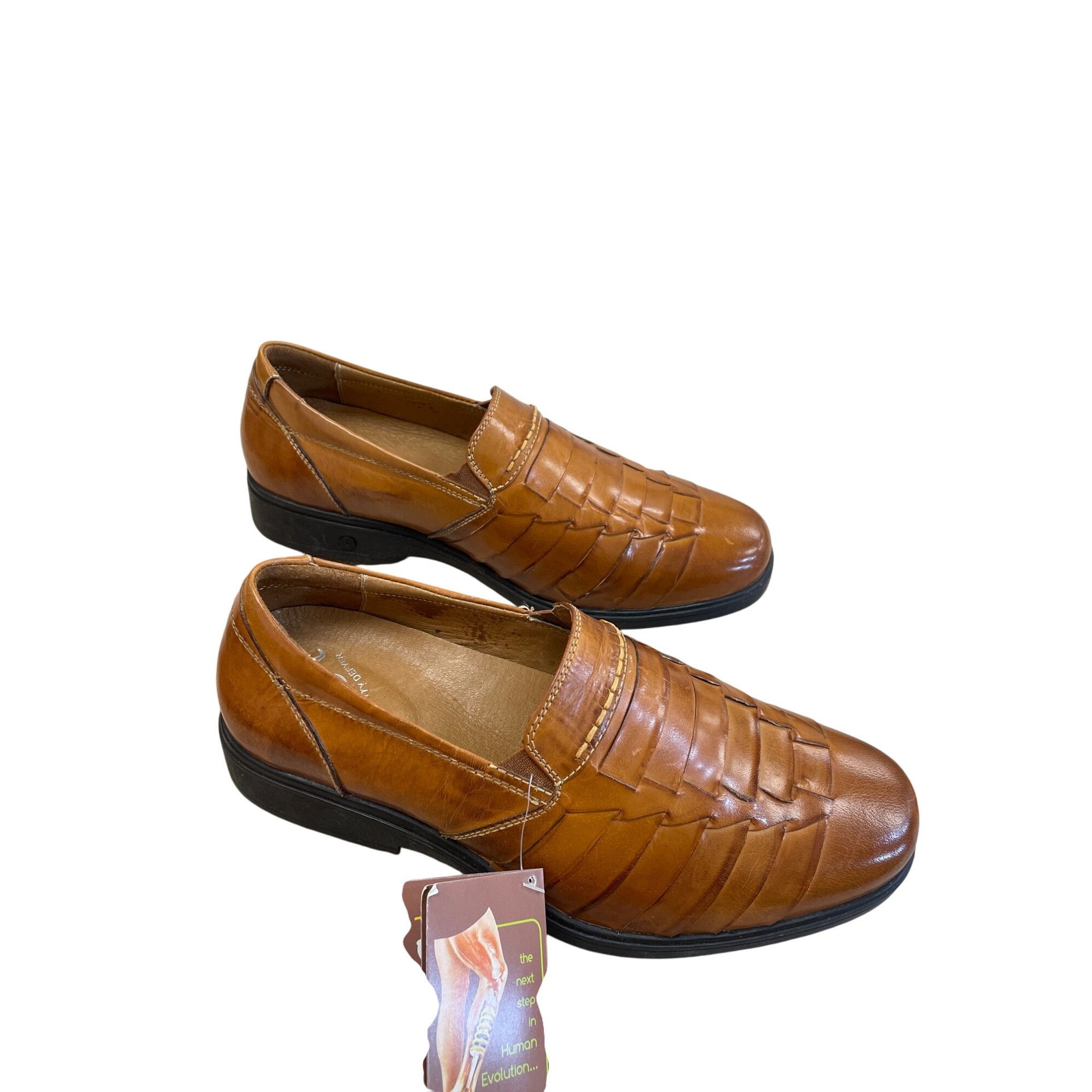 Other Gravity Defyer mens brown leather slip on loafers shoes SIze Size US 8 / EU 41 - 4 Thumbnail