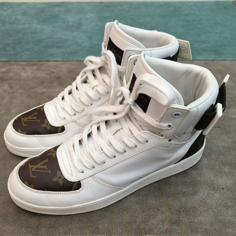 Louis Vuitton Louis Vuitton Brown Leather Fashion High-Top Sneakers 0079 Size US 8 / EU 41 - 1 Thumbnail
