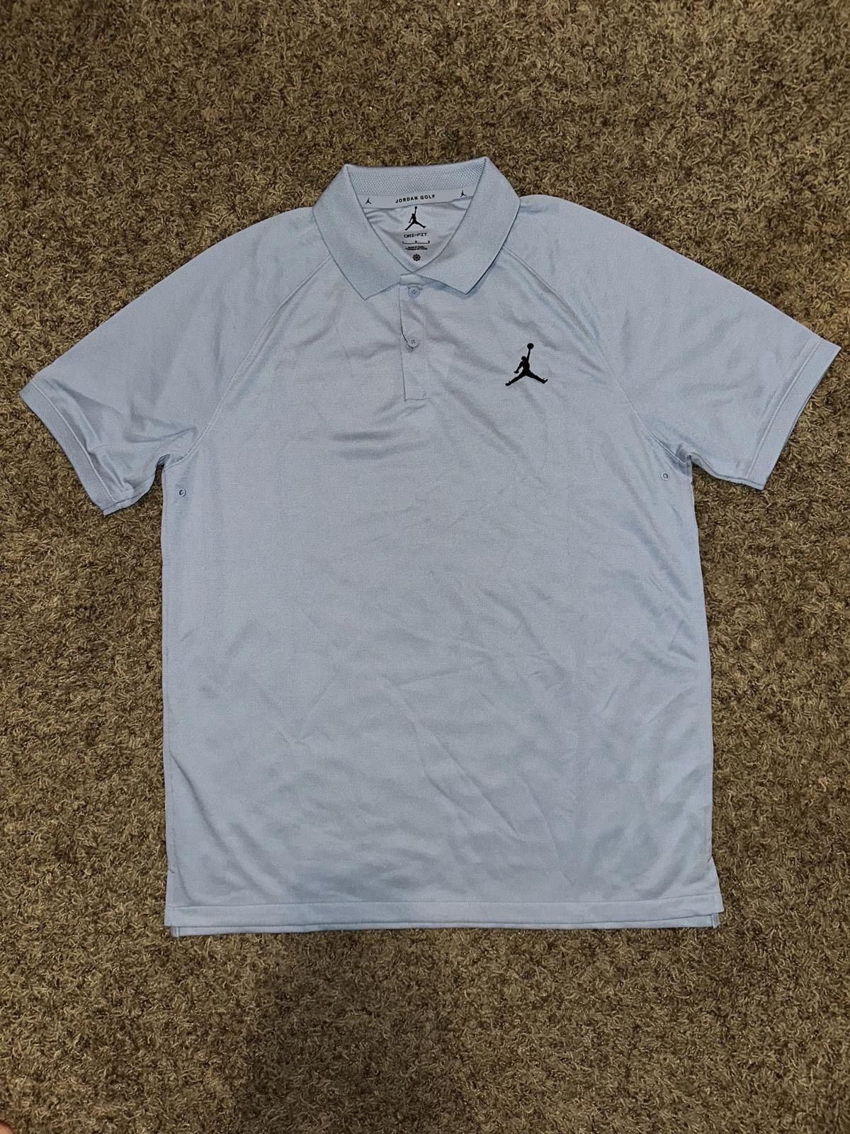 Designer Nike Air Jordan Men’s Dri-Fit Golf Light Blue Polo Shirt Sample Size US L / EU 52-54 / 3 - 1 Thumbnail