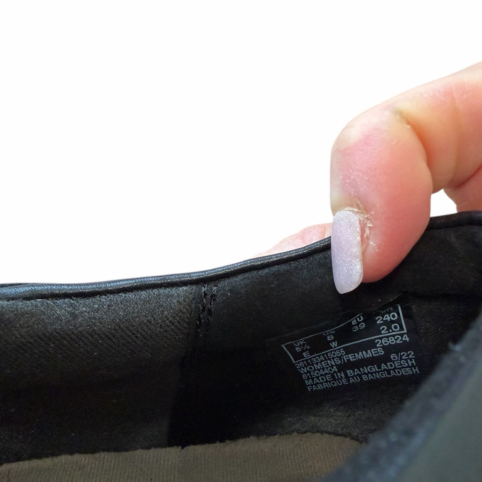 Clarks Clarks Black Leather Channing Ann Slip On Loafers Sz 8W Size US 8 / IT 38 - 7 Thumbnail