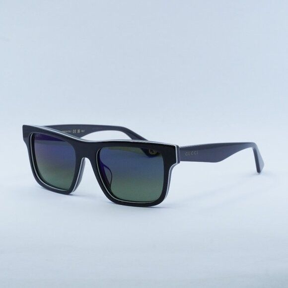 Gucci Gucci GG1618SA 003 Sunglasses Black/Grey Square Frame Size ONE SIZE - 1 Thumbnail