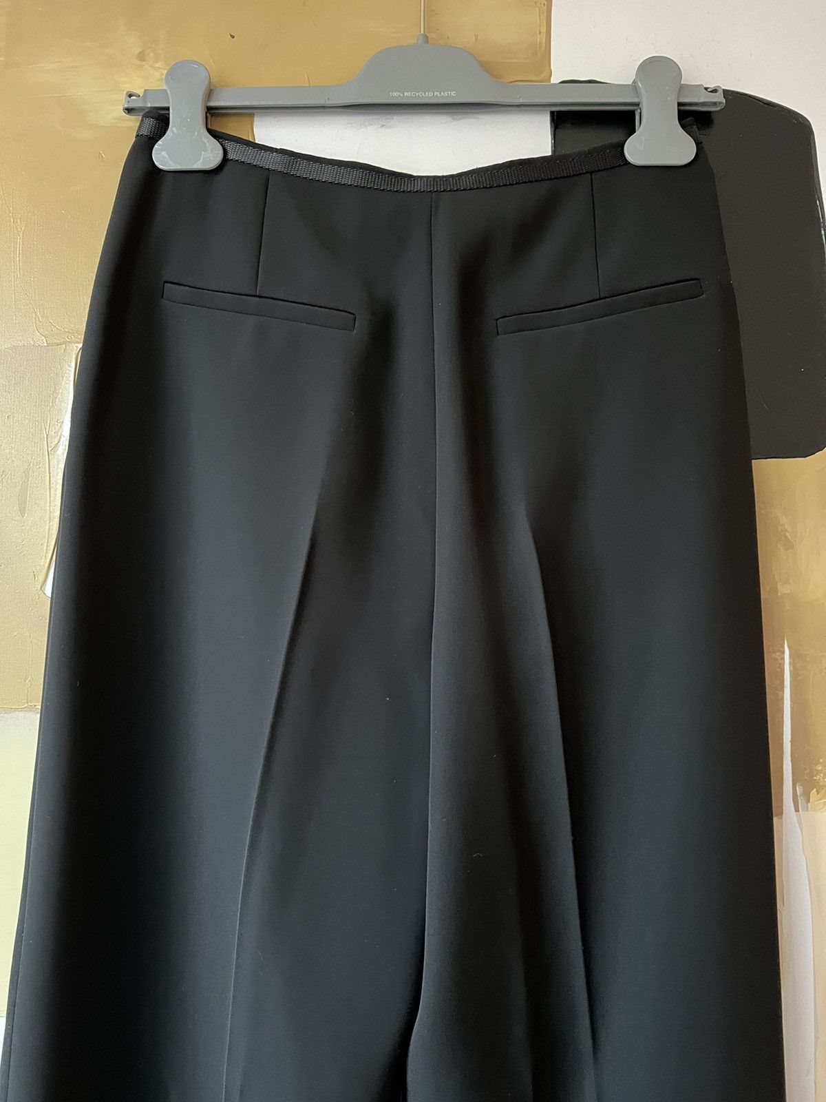 Black Prada Pant w Silver Buckle Belt