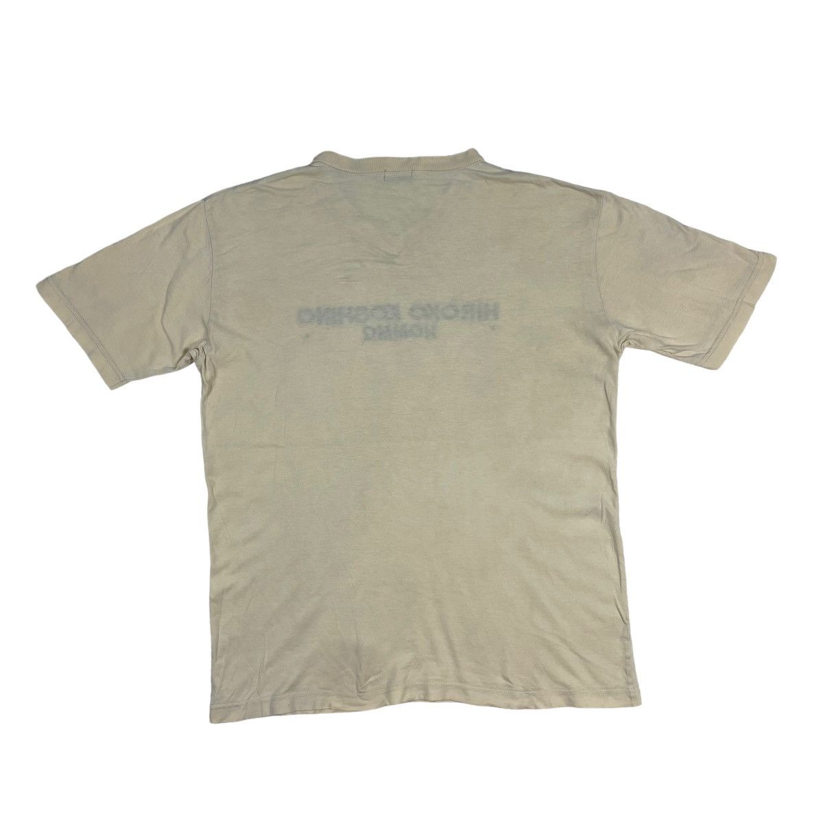 Hiroko Koshino Homme 🔥LAST PRICE🔥 Vintage Hiroko Koshino Homme BeigeTee Size US L / EU 52-54 / 3 - 8 Thumbnail