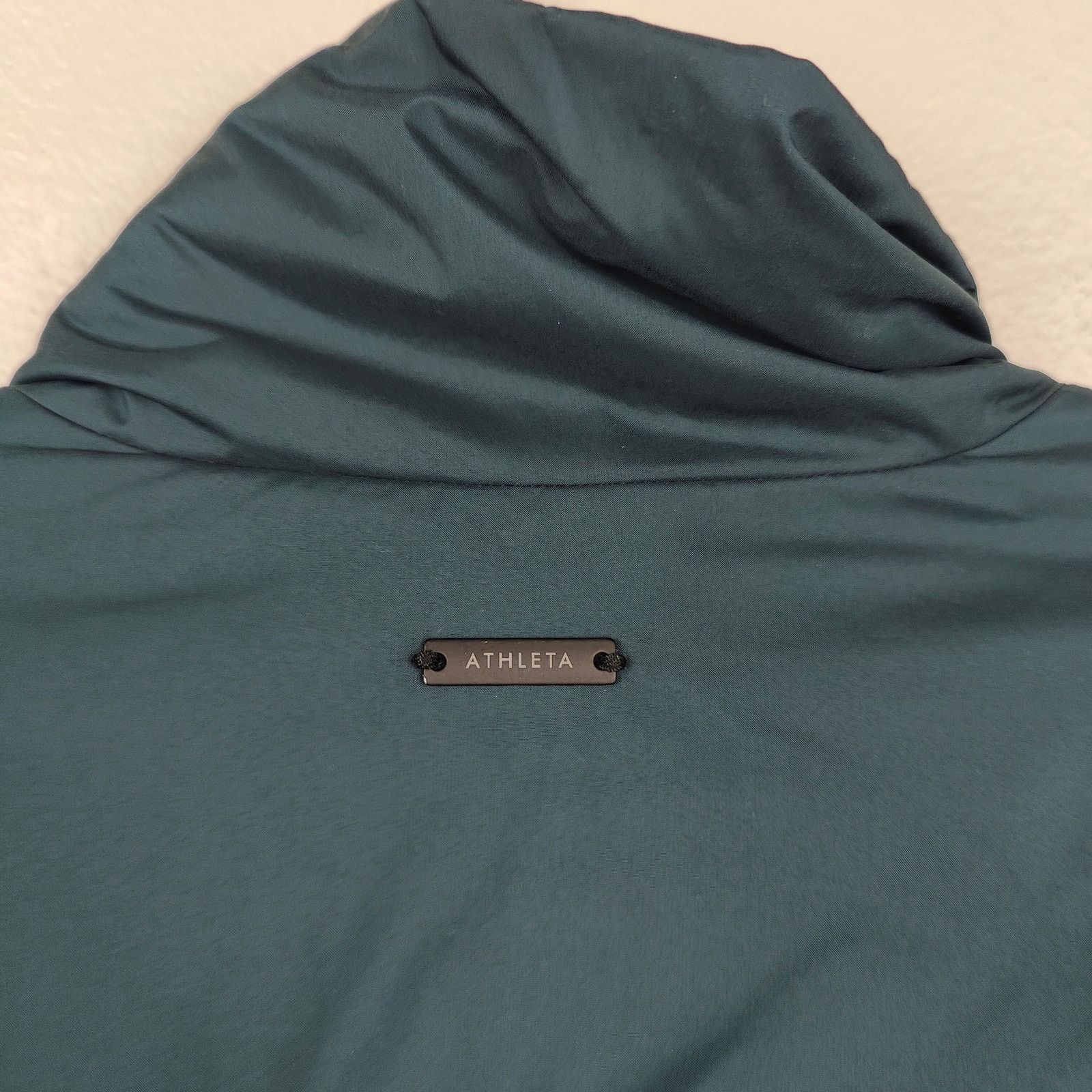 Athleta Athleta Down Puffer Bomber Jacket Womens Medium Dark Teal Size M / US 6-8 / IT 42-44 - 5 Thumbnail