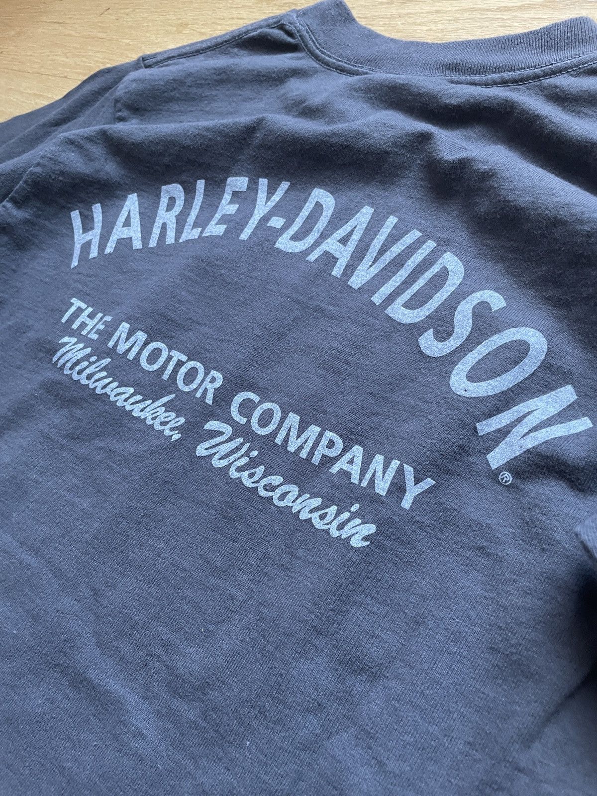 Harley Davidson VTG 90s Harley Davidson Made In USA Tee T-shirt Faded Black Size US S / EU 44-46 / 1 - 4 Thumbnail